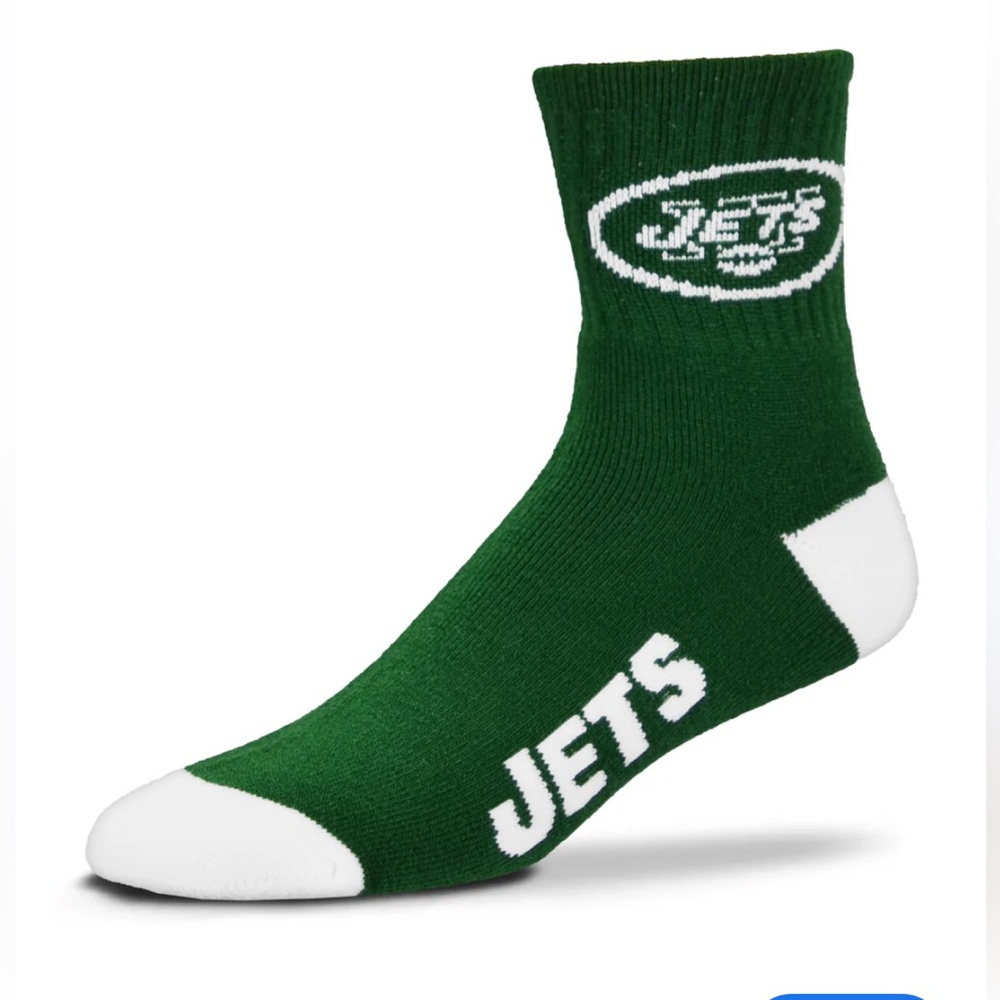 NFL New York Jets 3-Pack Strideline Crew Socks - Green, White, Black